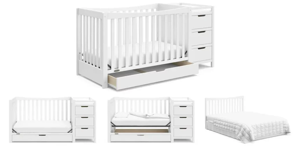 Graco Remi 4-In-1 Convertible Crib with Changer and Drawer