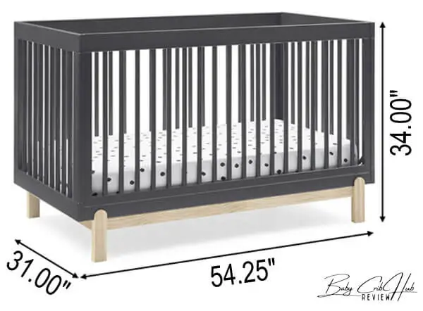 Delta Children Poppy 4-in-1 Convertible Crib Review: Dimensions