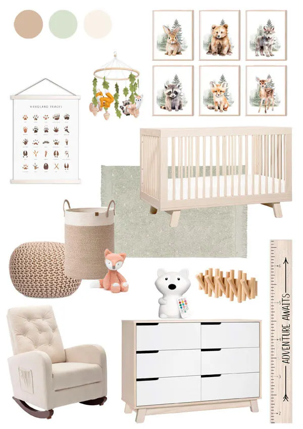 Nature-Themed Baby Nursery: Woodland Theme