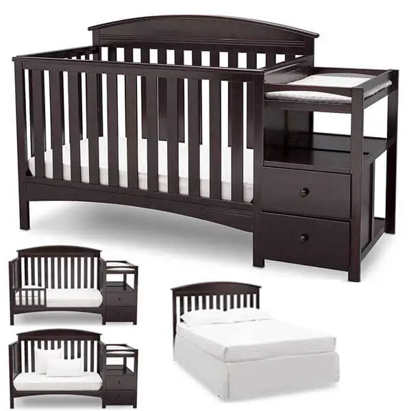 Top-Rated Convertible Cribs with Changer: Delta Children Abby