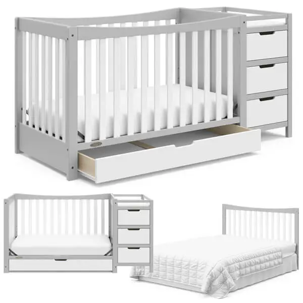 Graco Remi 4-In-1 Convertible Crib & Changer With Drawer