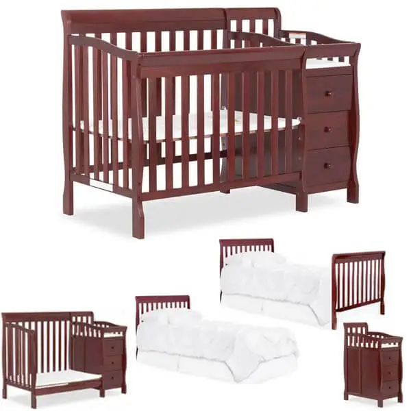 Top Rated Mini Cribs: Dream On Me Jayden 4-in-1 Mini Convertible Crib And Changer